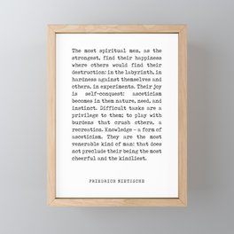 The most spiritual men - Friedrich Nietzsche Poem - Literature - Typewriter Print Framed Mini Art Print