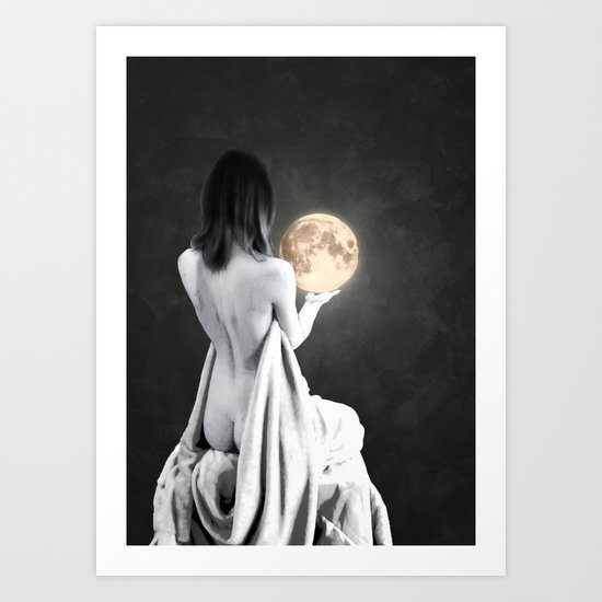Moon Contemplation Art Print