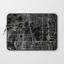 Orlando USA - City Map - Black and White Laptop Sleeve