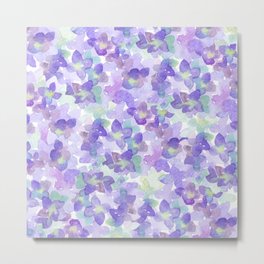 Hand painted watercolor violet lilac lavender green floral Metal Print | Curated, Abstract, Floral, Modernabstract, Modern, Floralillustration, Abstractfloral, Pastelgreen, Watercolorfloral, Floralpattern 