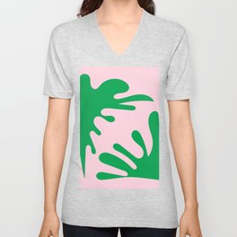 18 Henri Matisse Inspired 220527 Abstract Shapes Organic Valourine Original V Neck T Shirt