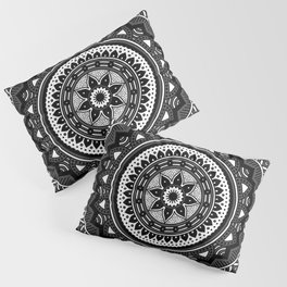 Black and White Mandala Pillow Sham