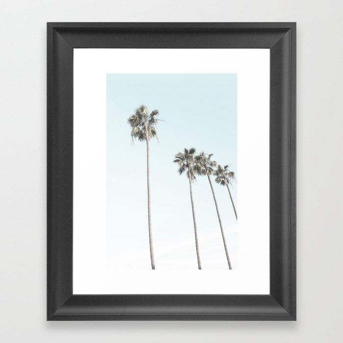 Modern Palms Boho Beach Framed Art Print