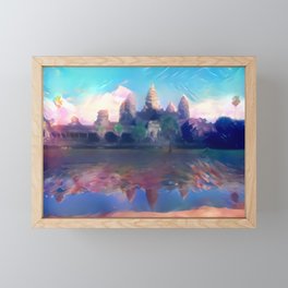 Hazy Reflection Angkor Wat Framed Mini Art Print