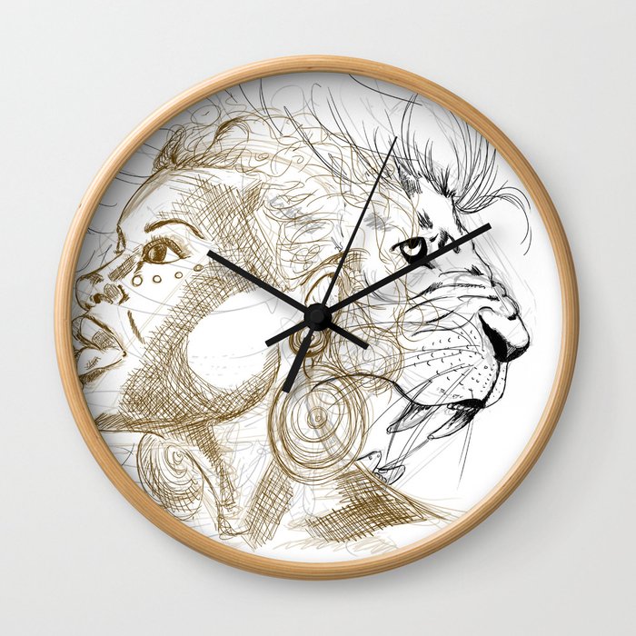 Lion Queen Wall Clock