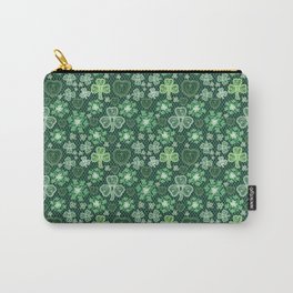 Dark Green Irish Lace Carry-All Pouch