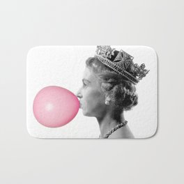 Queen Pink Bubble gum wall art Bath Mat | Painting, Housedecoration, Queenwithbubble, Humour, Modern, Illustrationroyalty, Quirky, Roomdecoration, Wallart, Presentideas 