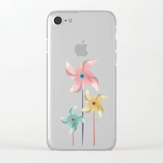 Pinwheels Clear iPhone Case