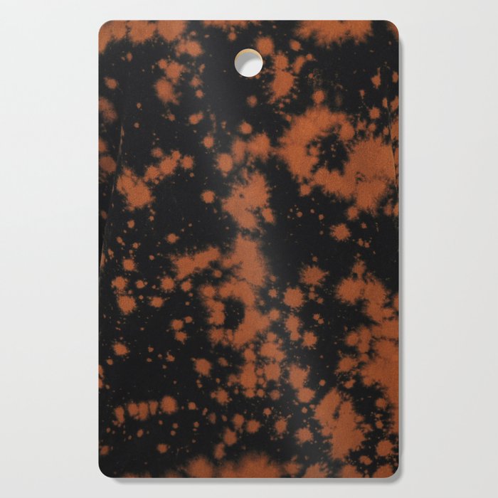 Distressed Bleached Rust on Black Fabric Cutting Board