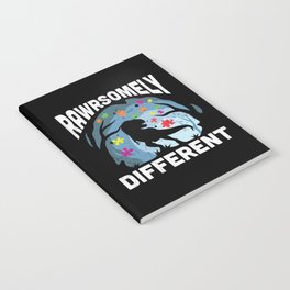 Rawrsomely Different Autism Awareness Dinosaur Notebook