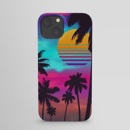 Gorgeous Crimson Sunset Synthwave iPhone Case