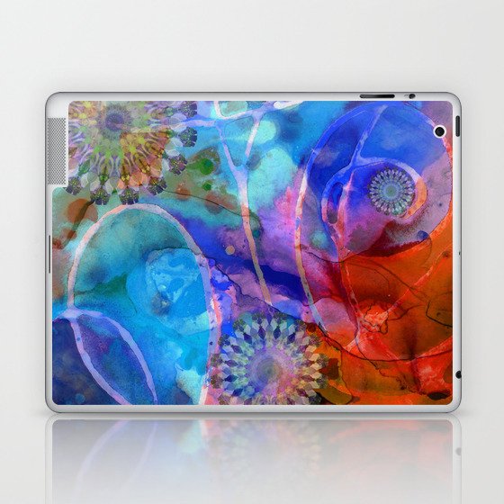 Colorful Blue And Red Art - Amused Laptop & iPad Skin