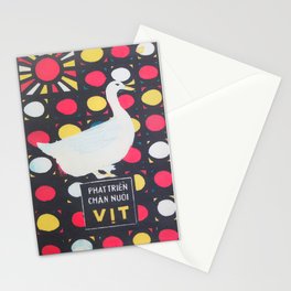 Vietnamese Duck Poster Vintage Stationery Card