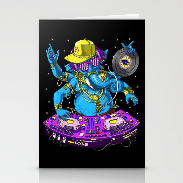 Ganesha Psytrance DJ Stationery Cards