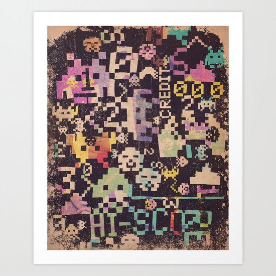 Galactic Pixel War Art Print