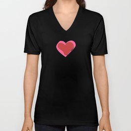 Heart pink V Neck T Shirt