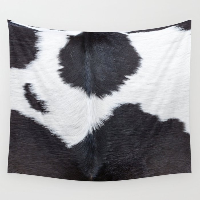 Black and White Cowhide, Cow Skin Pattern, Farmhouse Decor Wall Tapestry