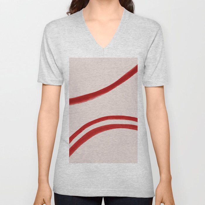 Descent - Abstract Line Study 01 V Neck T Shirt