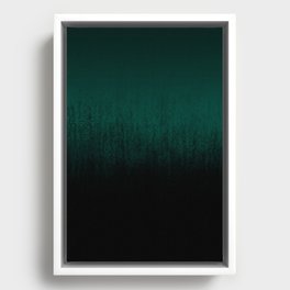 Emerald Ombré Framed Canvas