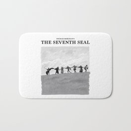 The Seventh Seal by Ingmar Bergman Bath Mat | Svennykvist, Classic, Sweden, Classicfilm, Death, Ink Pen, Retro, Chess, Drawing, Picture 