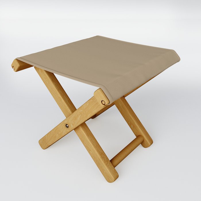 GENTLE BROWN SOLID COLOR. Plain Taupe  Folding Stool