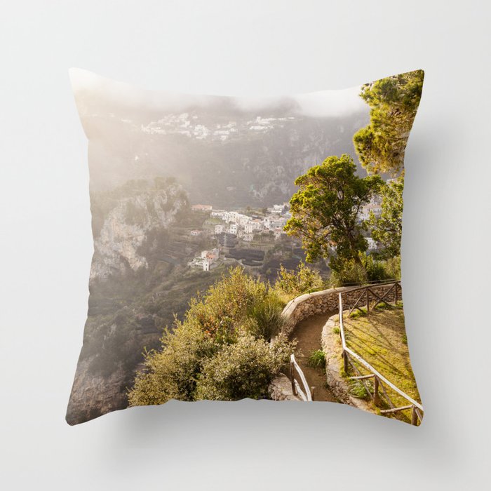 Ravello at Golden Hour  |  Travel Photography Throw Pillow
