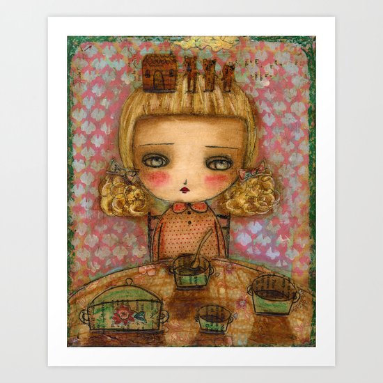 Goldilocks thinks "It's for me!" Art Print