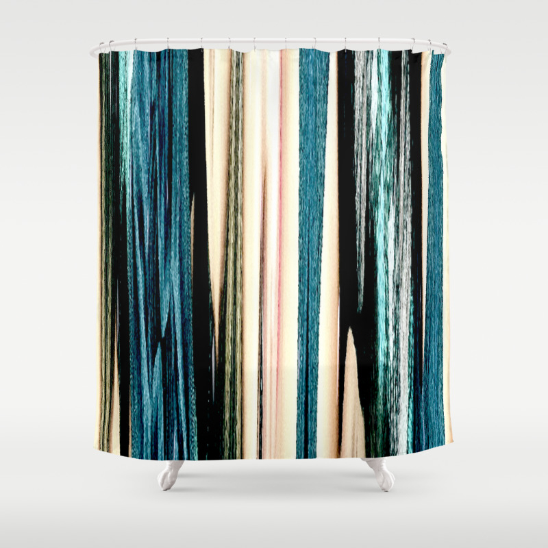 turquoise shower curtain