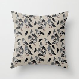 Pigeon Pattern Throw Pillow