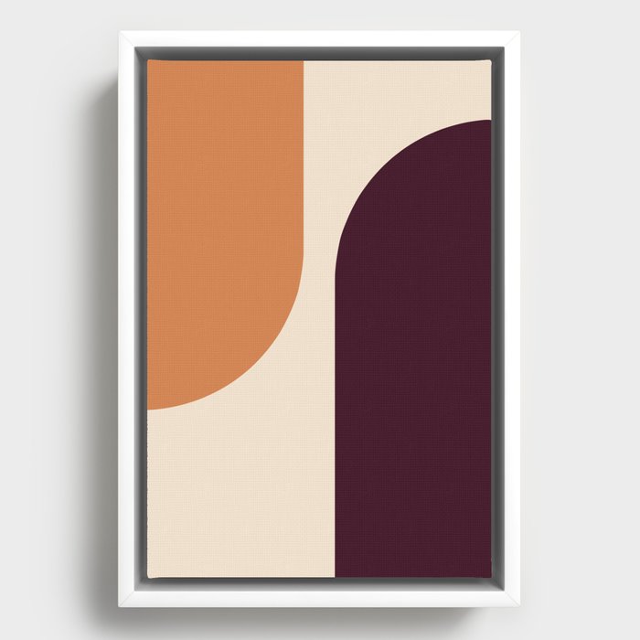 Modern Minimal Arch Abstract LXXXVII Framed Canvas