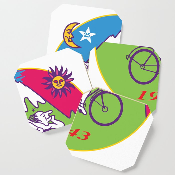 Albert Hofmann Bicycle Day LSD 1943 Circle Coaster