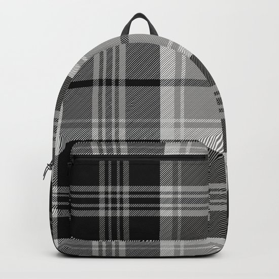 Black & White Tartan (var. 2) Backpack