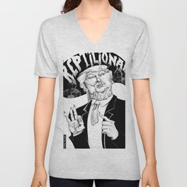 Reptilionald Trump V Neck T Shirt