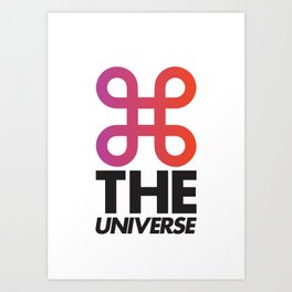Command the universe (white) Art Print | Vector, Funny, Graphic Design 