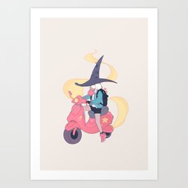 Scooter Witch Art Print