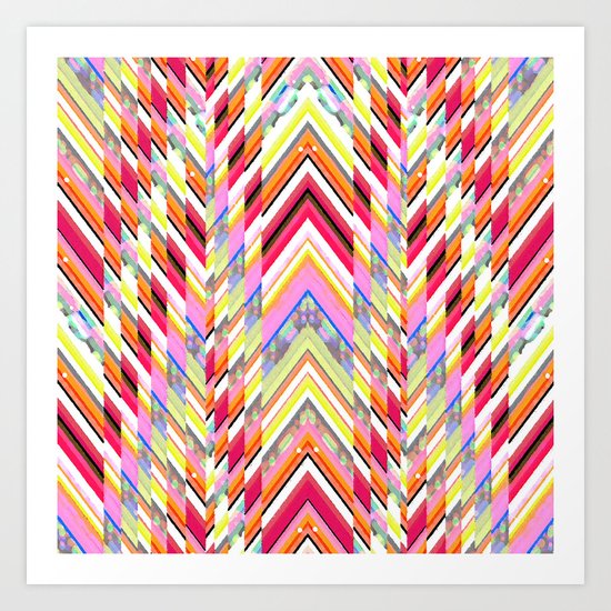 Technicolor Southwest Chevron Art Print