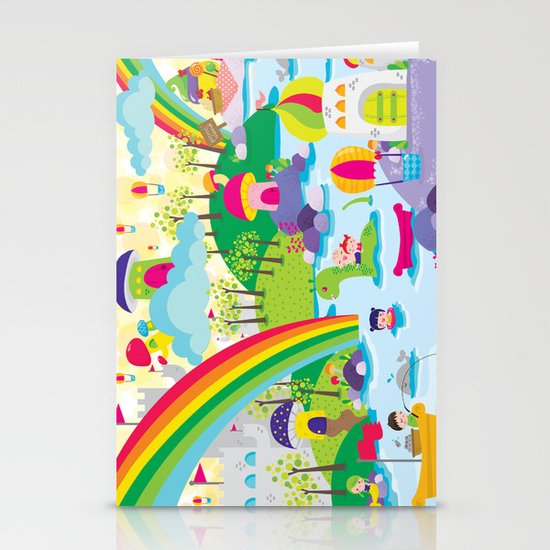 rainbow land Stationery Cards