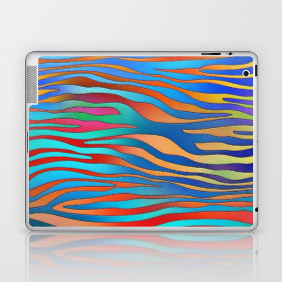 Colored Zebra Pattern Laptop & iPad Skin