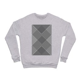 Minimal Abstract Triangles Geometry Black White Crewneck Sweatshirt