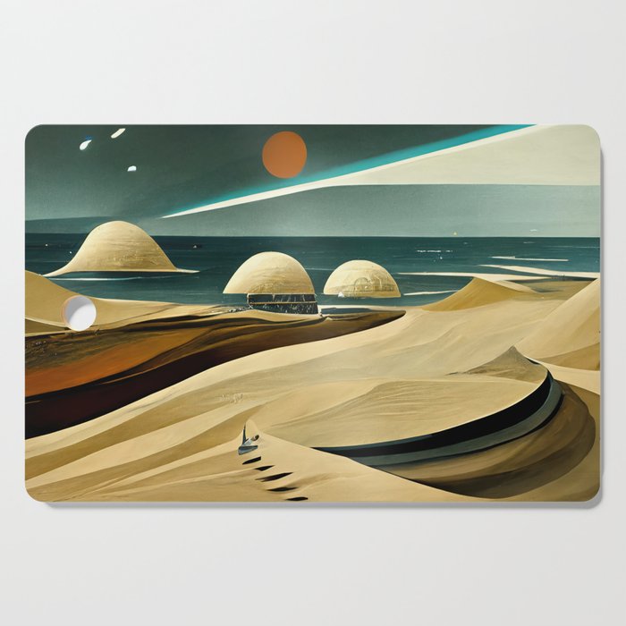 Minimal Beach Planet Cutting Board