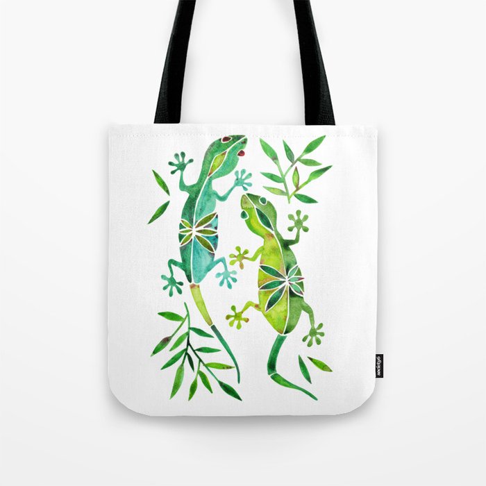 Geckos – Green Palette Tote Bag