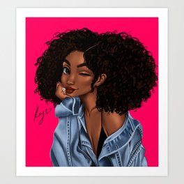 Download Winking Art Prints For Any Decor Style Society6