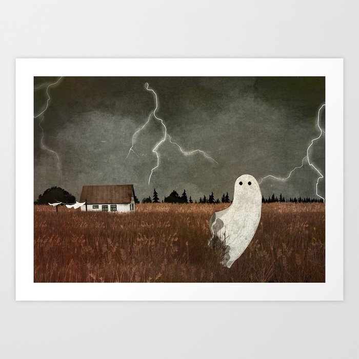 Lightning strike Art Print