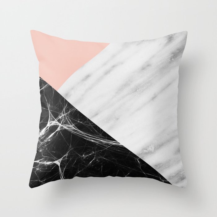 Marble Collage Throw Pillow