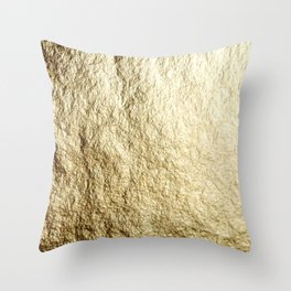 Crinkled Gold Throw Pillow