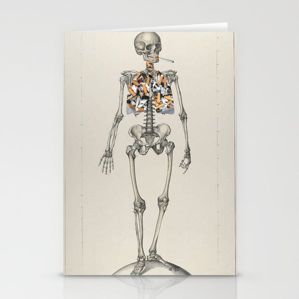 Skeletons Smoking Stationery Cards