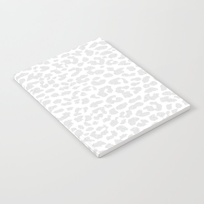Pale Gray Leopard Notebook