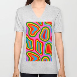 Abstract psychedelic LSD pattern  V Neck T Shirt