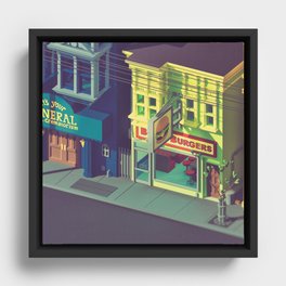 Beefiest burgers in town Framed Canvas