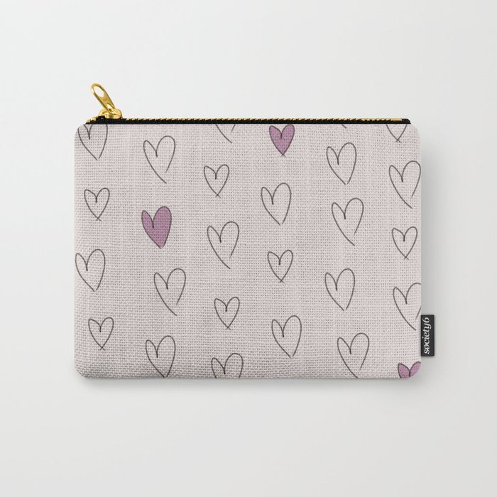 purple hearts Carry-All Pouch